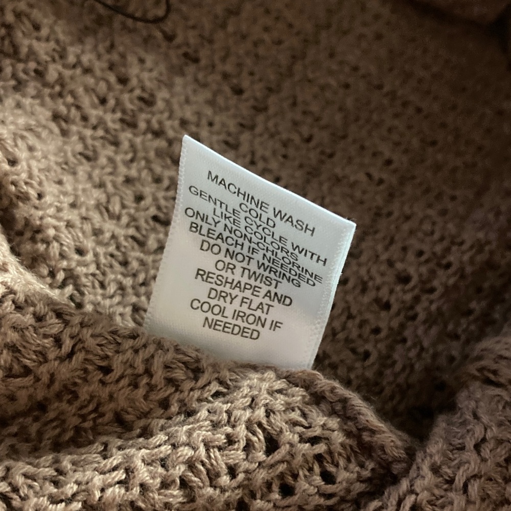 Sincerely Jules Chocolate Brown Textures Chunky Knit Wide Leg Pull On Pants Sz L - Picture 5 of 10